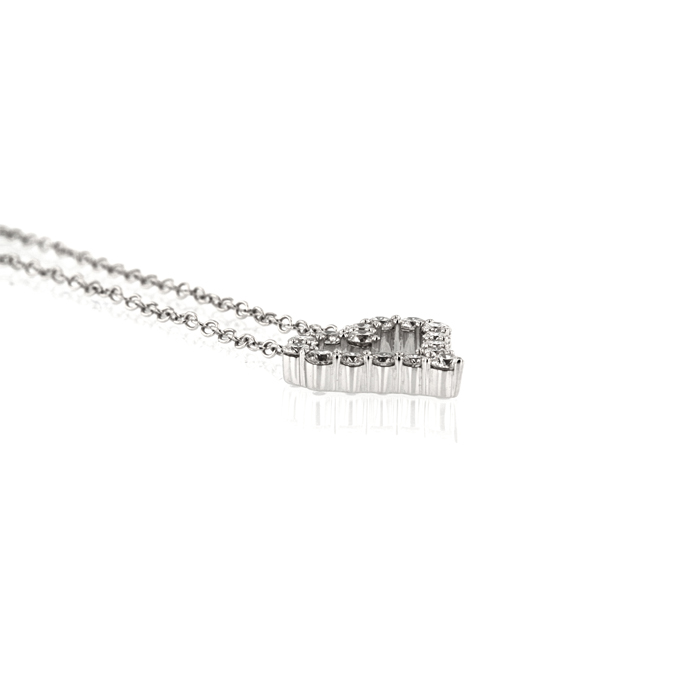 18ct White Gold Diamond Pendant - Image 2