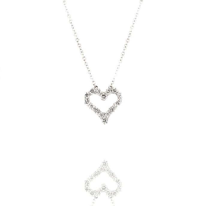 18ct White Gold Diamond Pendant