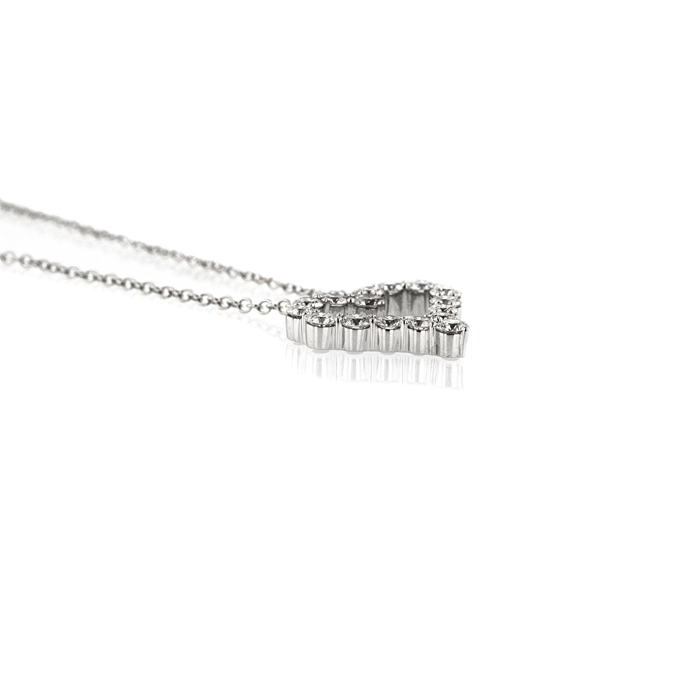 18ct White Gold Diamond Pendant - Image 2