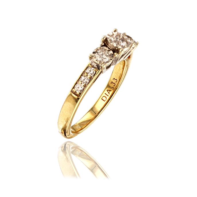 9ct Yellow Gold 0.33ct Diamond Ring