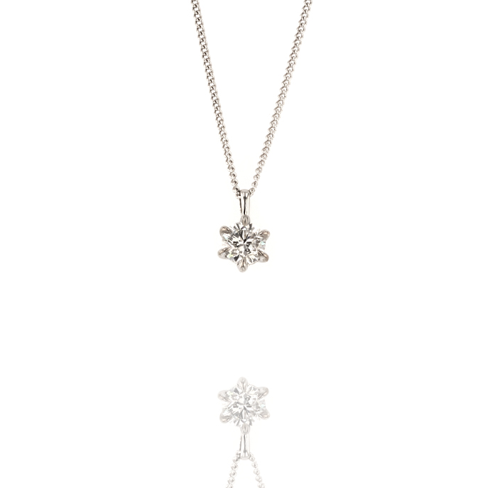 18ct White Gold Diamond Pendant