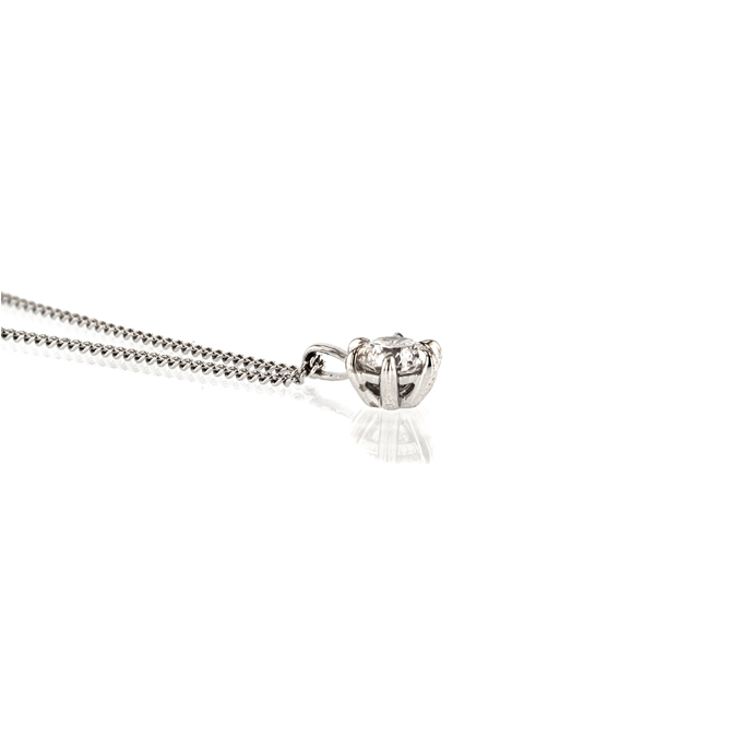 18ct White Gold Diamond Pendant - Image 2