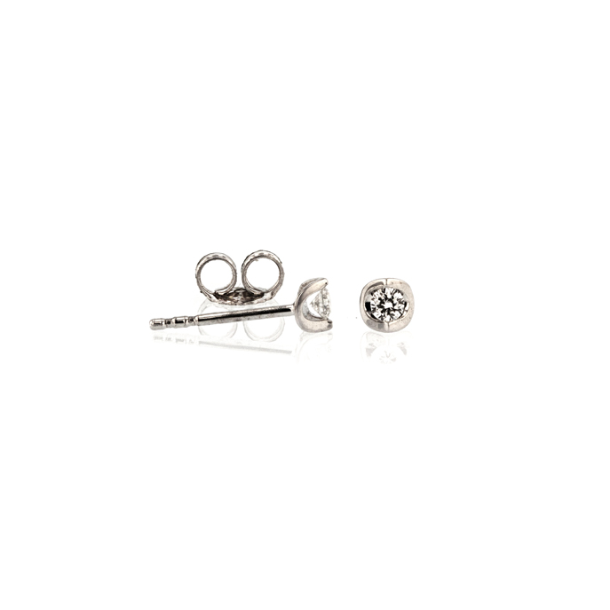 18ct White Gold Diamond Earrings - Image 2