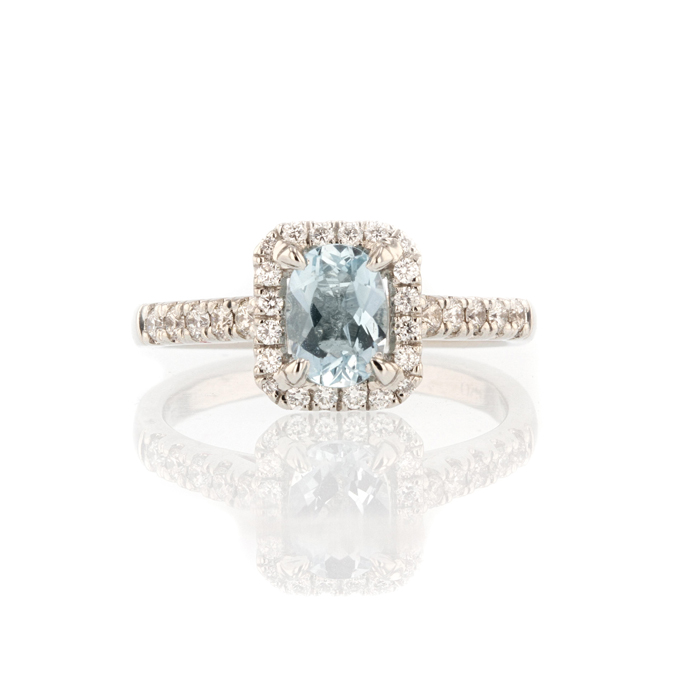 Platinum Aquamarine Ring - Image 2