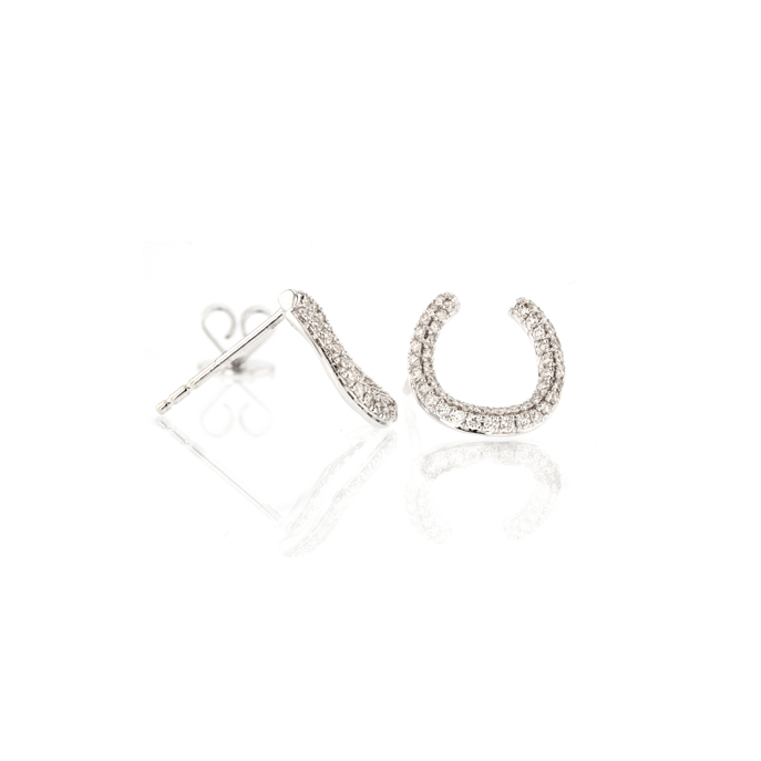 18ct White Gold Diamond Earrings - Image 2
