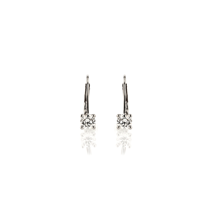 18ct White Gold Diamond Earrings