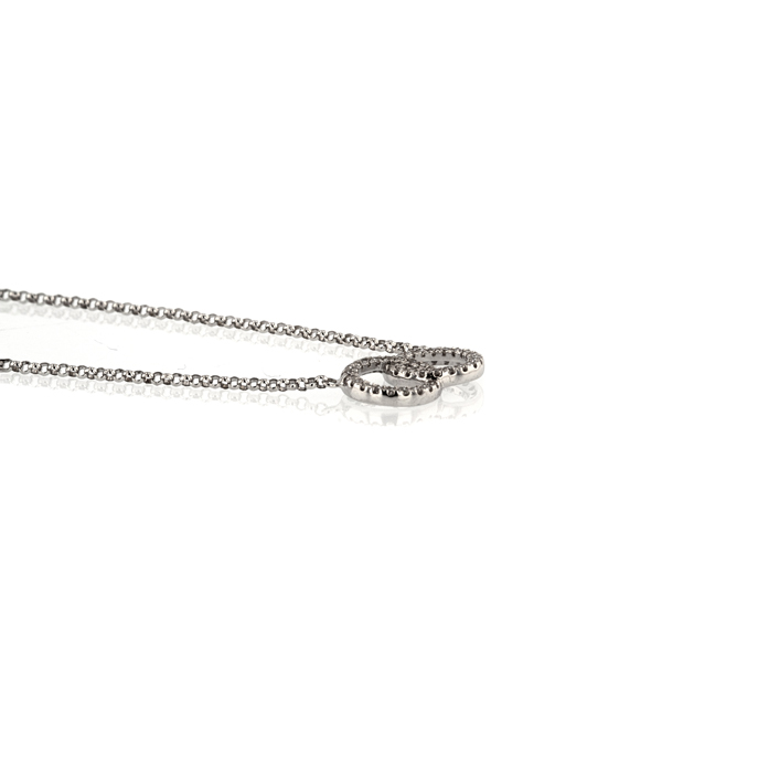 9ct White Gold Diamond Pendant - Image 2