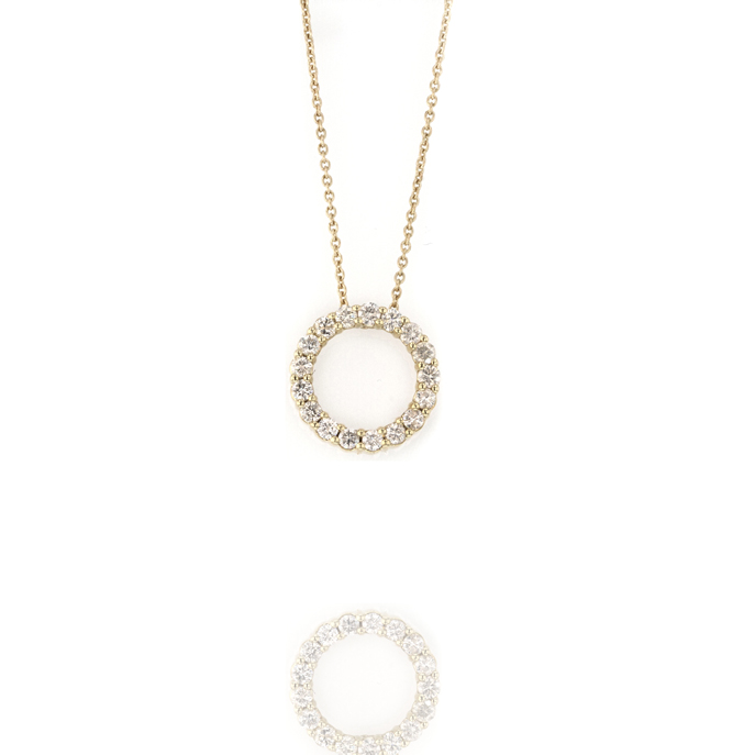 9ct Yellow Gold Diamond Pendant
