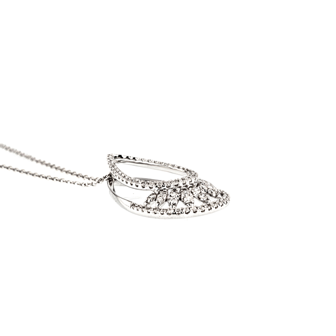 18ct White Gold Diamond Pendant - Image 2
