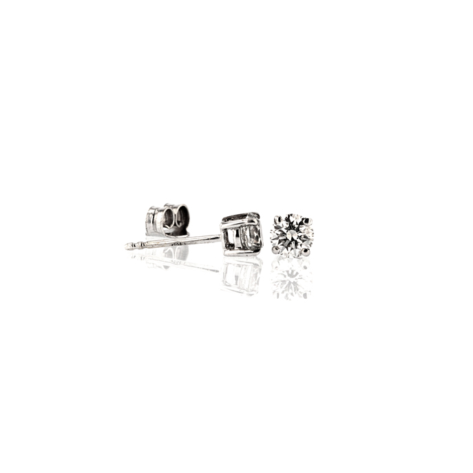 18ct White Gold Diamond Earrings - Image 2