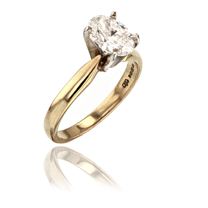 18ct Yellow Gold Lab Grown Diamond Ring