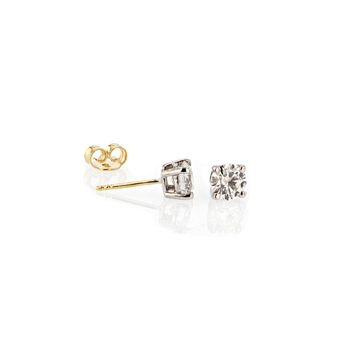 18ct Yellow Gold Lab Grown Diamond Earrings - Image 2