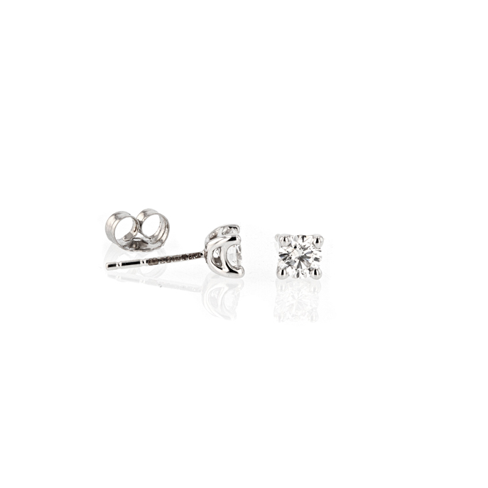 18ct White Gold Lab Grown Diamond Earrings - Image 2