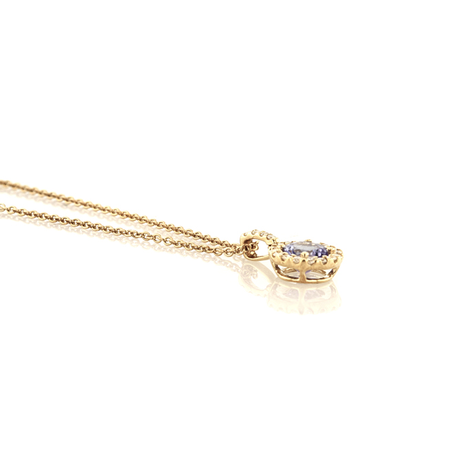 9ct Yellow Gold Tanzanite Pendant - Image 2