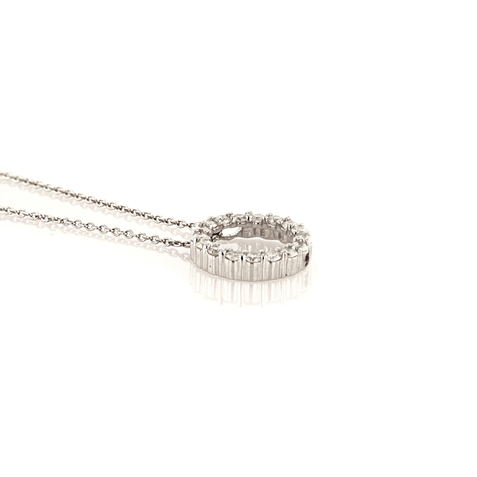 9ct White Gold Diamond Pendant - Image 2