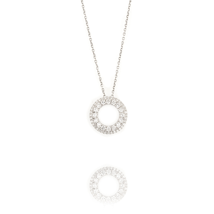 18ct White Gold Diamond Pendant