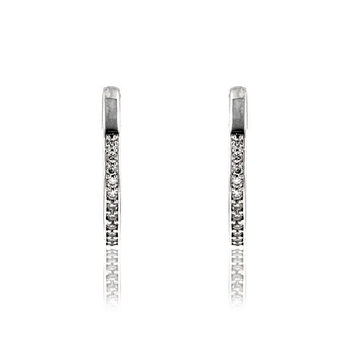 18ct White Gold Diamond Earrings