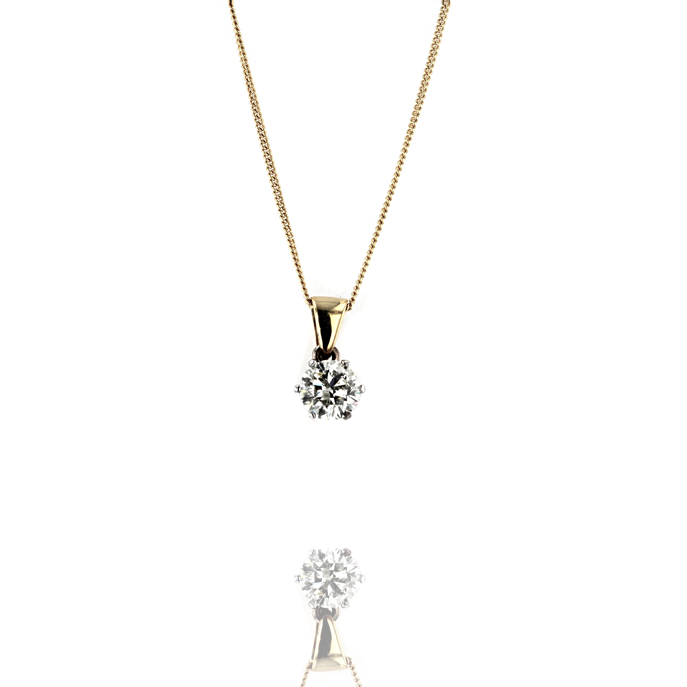 18ct Yellow Gold Diamond Pendant