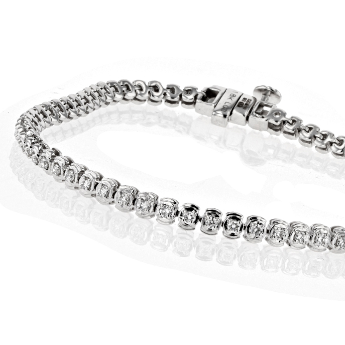 18ct White Gold 1.00ct Lab Grown Diamond Bracelet - Image 2
