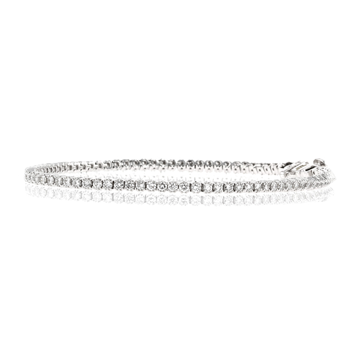 9ct White Gold Lab Grown Diamond Bracelet