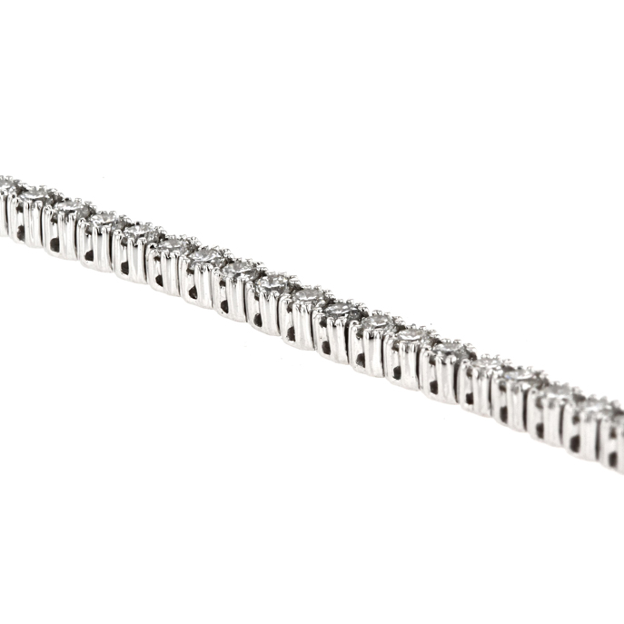9ct White Gold Lab Grown Diamond Bracelet - Image 3