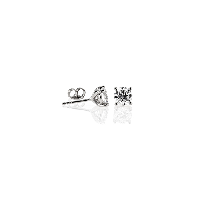 18ct White Gold Lab Grown Diamond Earrings - Image 2