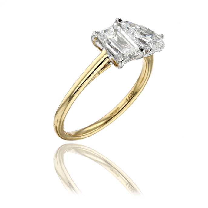 18ct Yellow Gold Lab Diamond Ring