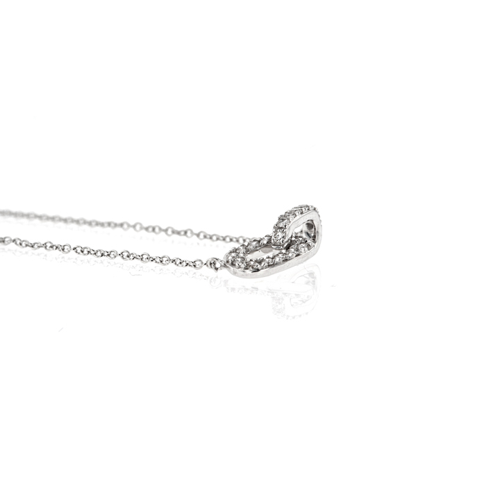 9ct White Gold Diamond Pendant - Image 2