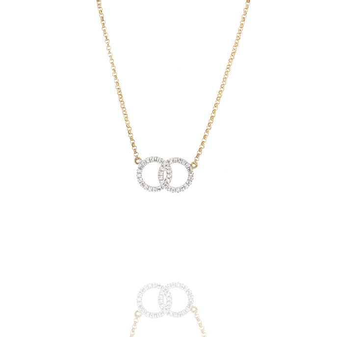 9ct Yellow Gold Diamond Pendant