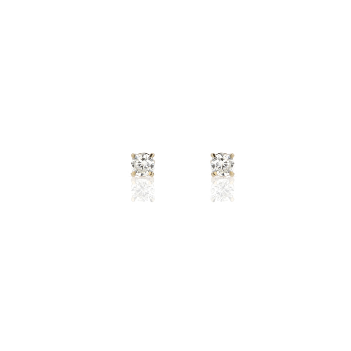 9ct White Gold Diamond Earrings
