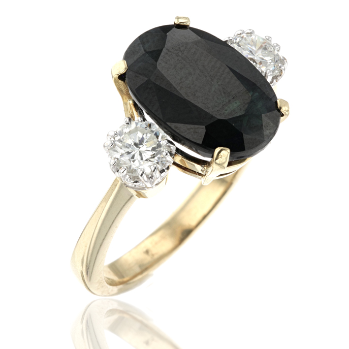 18ct Yellow Gold Sapphire and Diamond Ring
