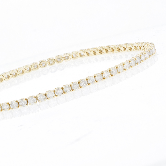 9ct Yellow Gold Diamond Bracelet - Image 3