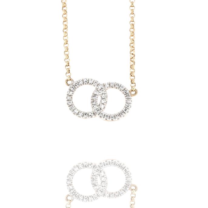 9ct Yellow Gold Diamond Pendant