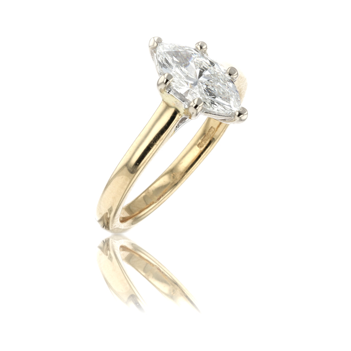 18ct Yellow Gold 1.00ct Lab Grown Diamond Ring