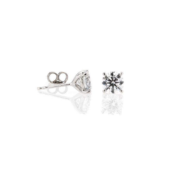18ct White Gold Lab Grown Diamond Earrings - Image 2
