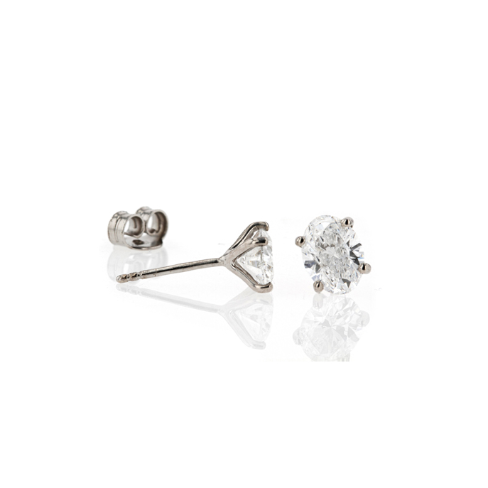 18ct White Gold 2.00ct Lab Grown Diamond Earrings - Image 2