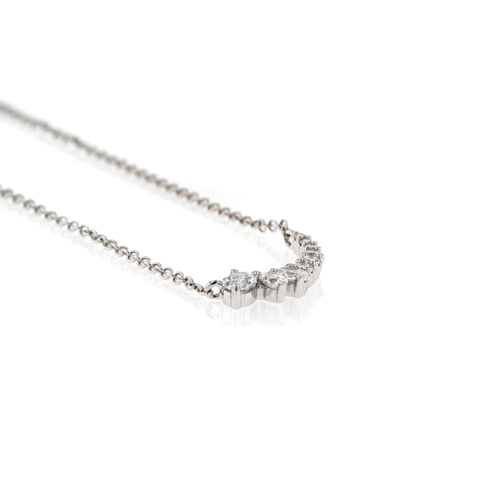 18ct White Gold Diamond Pendant - Image 2