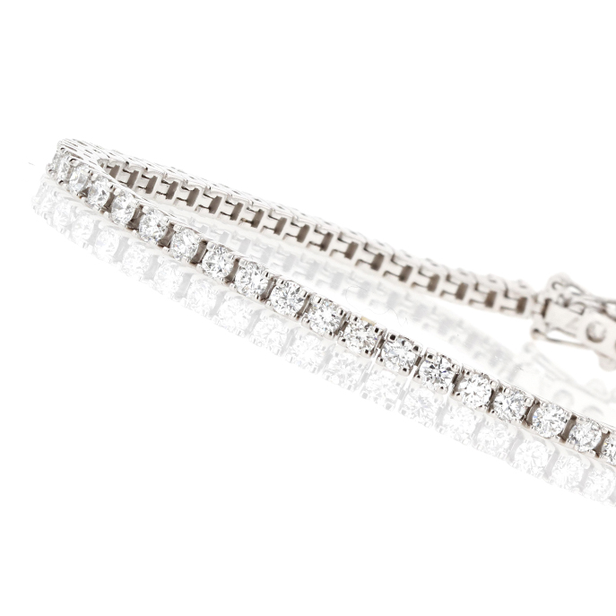 18ct White Gold 3.02ct Lab Grown Diamond Bracelet - Image 2