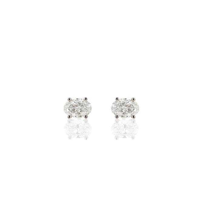 18ct White Gold Lab Grown Diamond Earrings