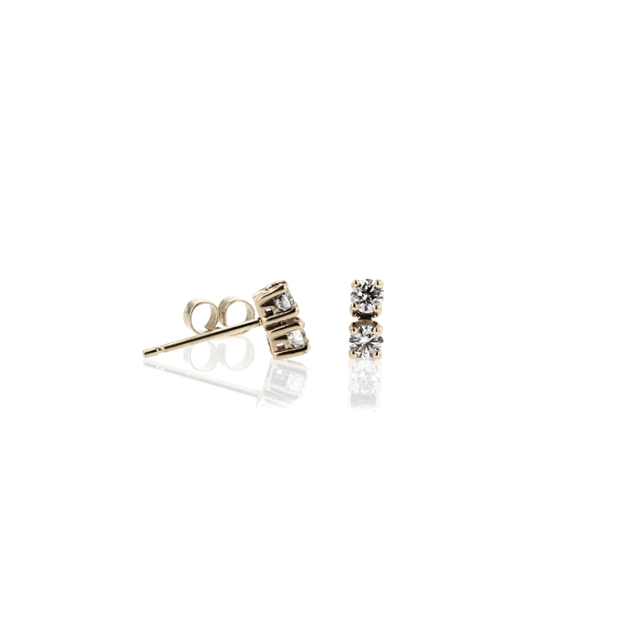 18ct Yellow Gold 0.44ct Lab Grown Diamond Earrings - Image 2