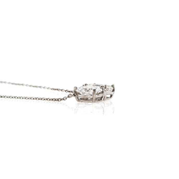 18ct White Gold 2.04ct Lab Grown Diamond Pendant - Image 2