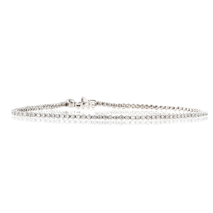 9ct White Gold Lab Grown Diamond Bracelet