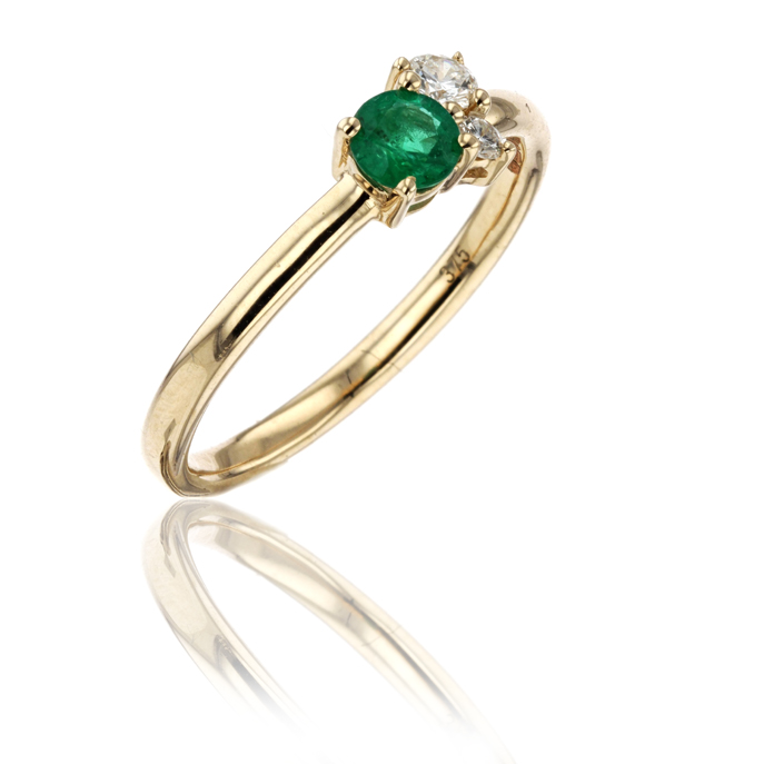 9ct Yellow Gold Emerald Ring