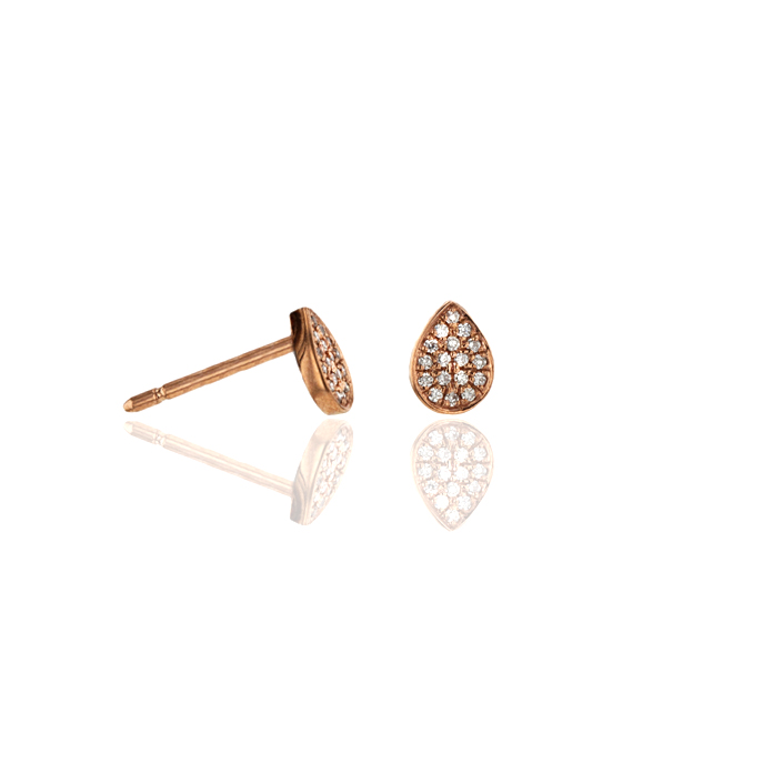 9ct Rose Gold Diamond Earring - Image 2