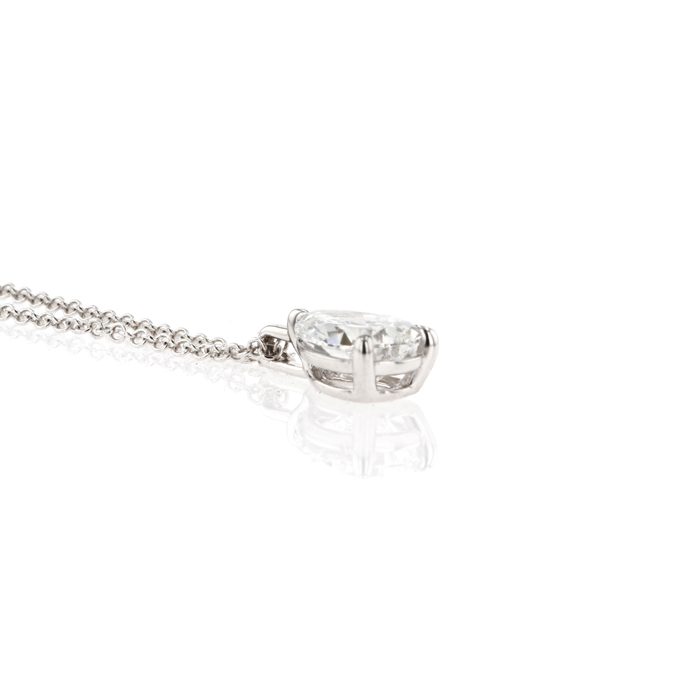 18ct White Gold Lab Diamond Pendant - Image 2
