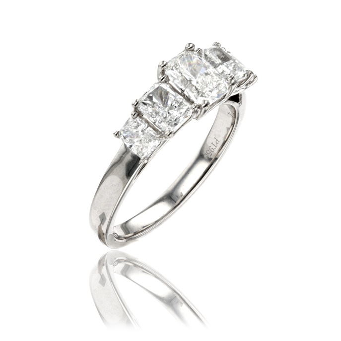 Platinum 2.03ct Lab Diamond Ring