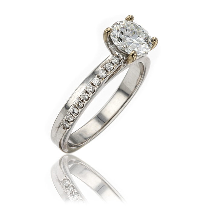 18ct White Gold Lab Diamond Ring
