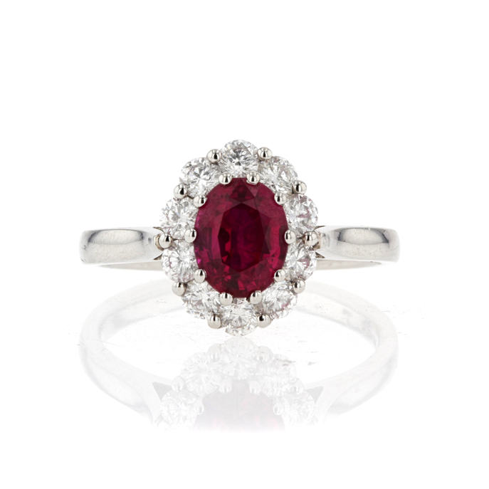 Platinum Ruby and Diamond Ring - Image 2