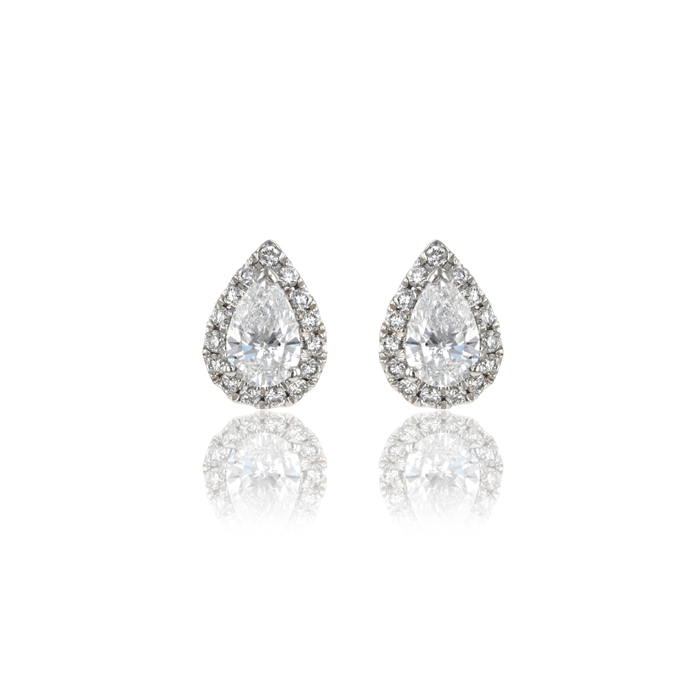 18ct White Gold Lab Grown Diamond Earrings