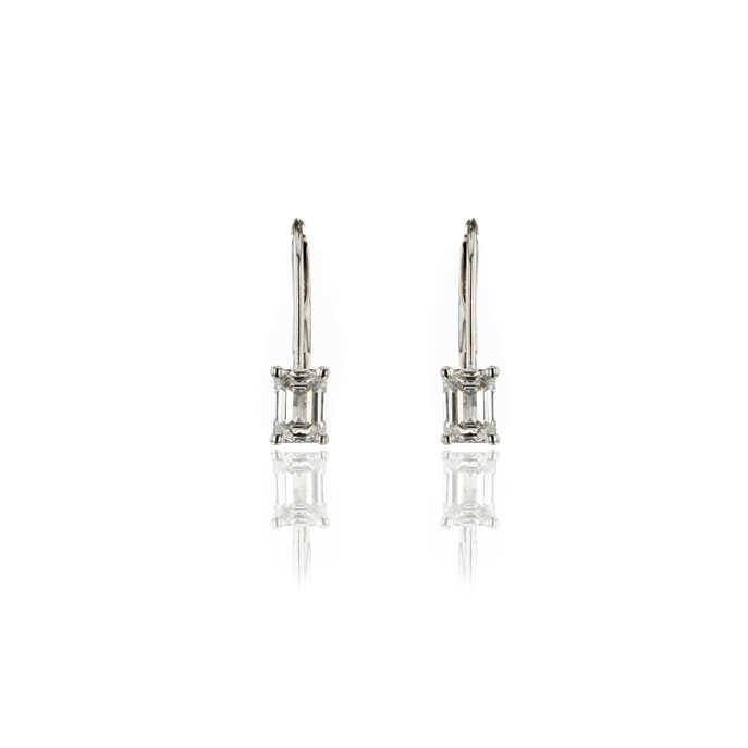 18ct White Gold Diamond Earrings